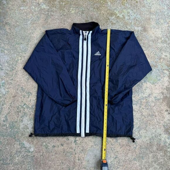90’s Adidas Classic Striped Vintage Windbreaker Jacket - Picture 1 of 4